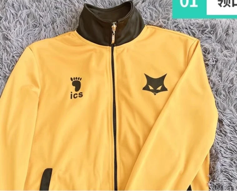 Lo último Haikyuu MSBY Negro Uniforme de Escuela Secundaria Voleibol Amarillo Chaqueta Deportiva Foto 3 de 4