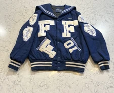 Vintage Holloway St Francis HS Letterman Varsity Jacket Blue XL Wool USA