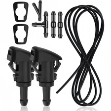 Car Windshield Wiper Washer Squirter Nozzle Spray Jet Kit Fluid Hose Universal