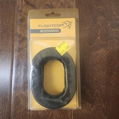 Flightcom Headset Ear Seal Cushion Replacement Aviation Black New NOS