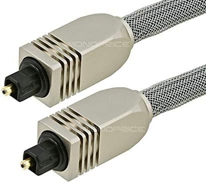Monoprice Premium S/PDIF Toslink Digital Optical Audio Cable 3FT Silver