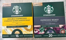STARBUCKS NESPRESSO VERTUO Capsules Double Espresso & Espresso Roast 36ct
