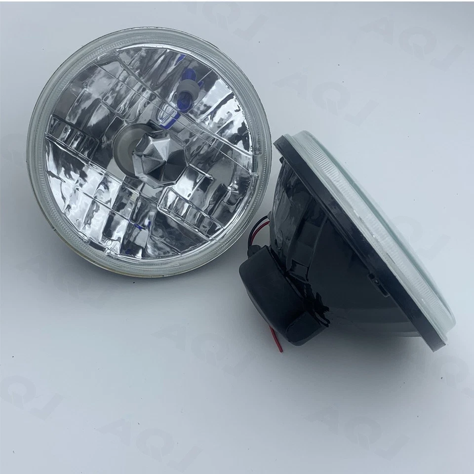 For Isuzu Trooper 1984-1986 Pair 7" Inch Round LED Headlights Hi/Low Sealed Beam - Image 4 of 4