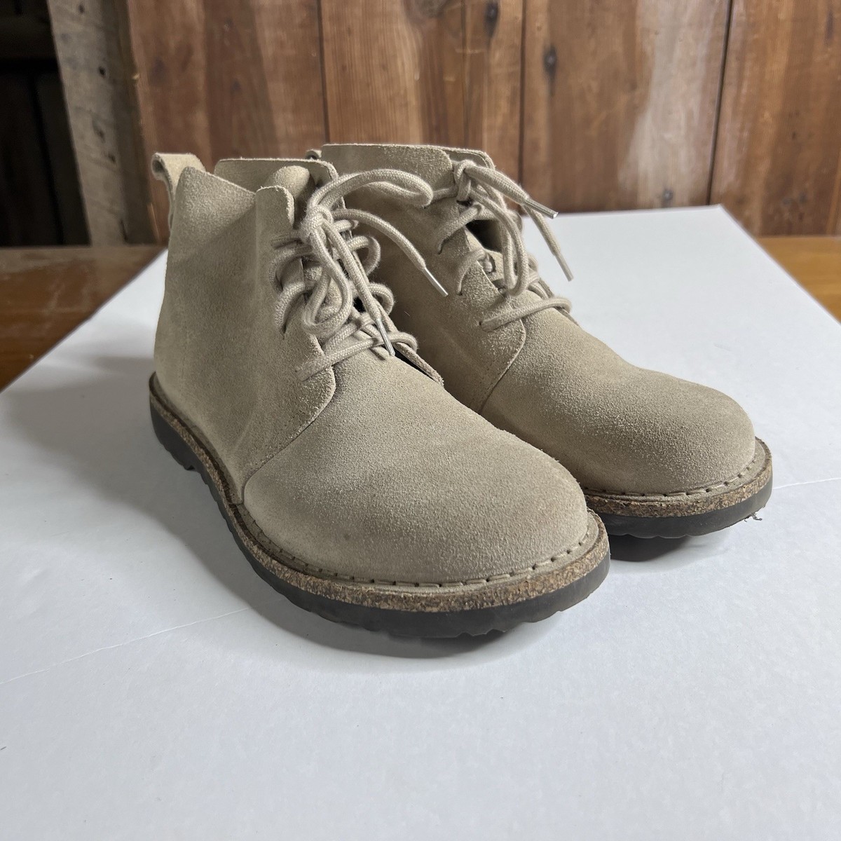 Birkenstock Uppsala Mid Chukka Boot Taupe Suede Men\'s Size 9 No Box Birkenstock Uppsala Mid Taupe Suede Leather Chukka Boots  main image 4