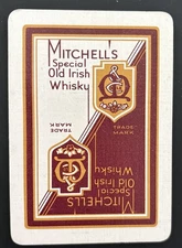 1 SWAP PLAYING CARDS OLD WIDE ENGLISH  WHISKY MITCHELL’S SPECIAL OLD IRISH