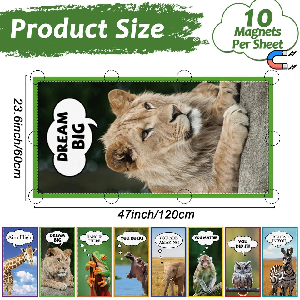 8 Piezas Fundas de Luz Fluorescente con 80 Imanes Decorativos para Techo de Aula... Foto 2 de 4