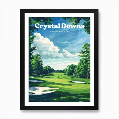 Crystal Downs Golfplatz Digital T gerahmtes Wandbild Poster Leinwanddruck Bild