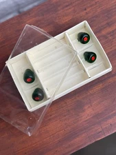 Mid-century Modern Style Olive Glass Cocktail Picks