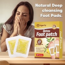 REFRESH TIRED FEET DETOX FOOT PATCH 10 PAD with Bamboo Ginger, Relieve Fatigue