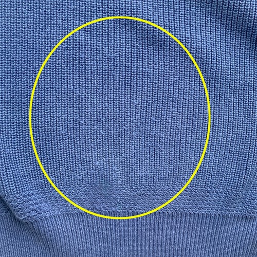 Northern Isles VTG Cotton Sweater sz L Golf Club Tee Off Applique Blue USA - Picture 9 of 10