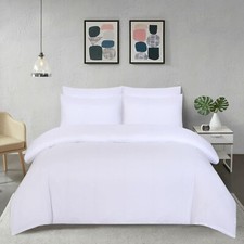 100% Egyptian Cotton Duvet Cover Set -200TC Bedding -Free Pillowcases -All Sizes