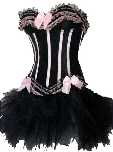 Pink Corset and Tutu Moulin Rouge 