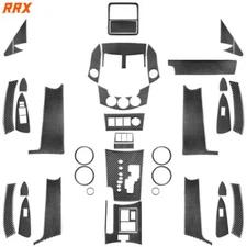 36Pcs Real Carbon Fiber Full Interior Kits Cover Trim For Toyota RAV4 2006-2012