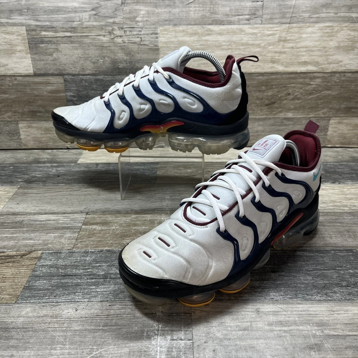 Nike Air Vapormax Plus Pure Shoes Mens 9.5 Platinum Midnight Navy Rare DJ2737