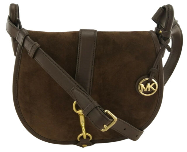 michael kors brown suede purse