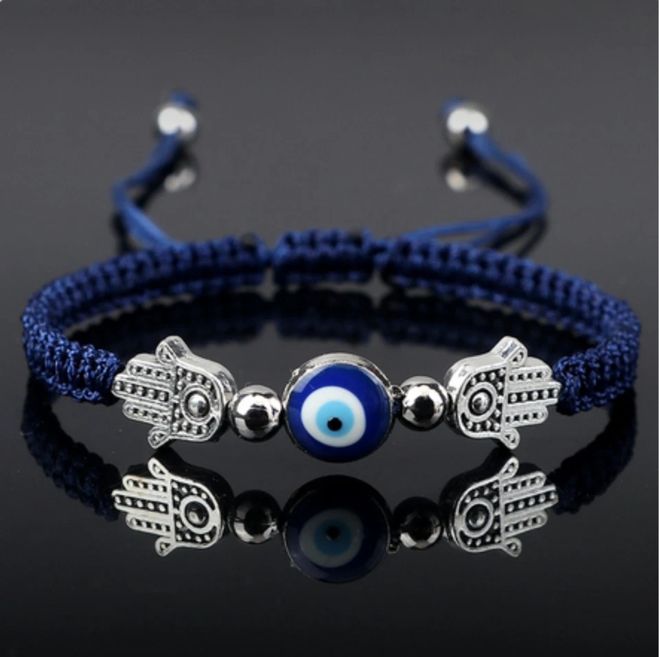 Nazar Boncuk Anhänger Evil Eye Blauer Böser Blick Glücksbringer Hand von Fatima - Bild 2 von 3