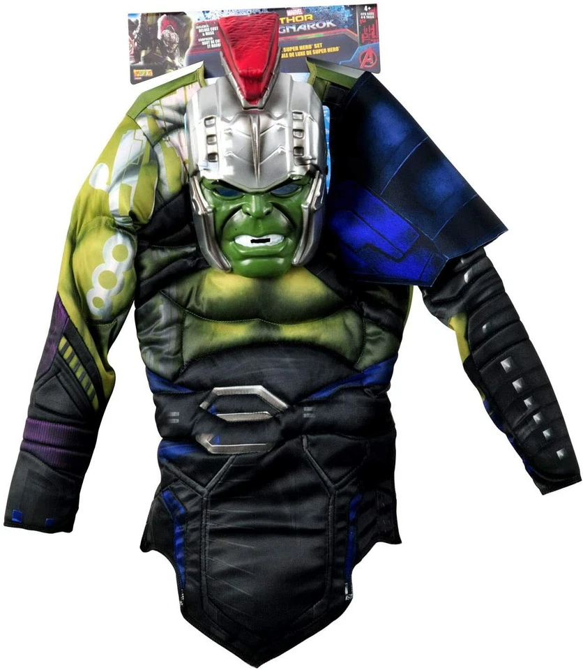 Disfraz de Halloween de Hulk Vestido de fantasía Conjunto de pecho musculoso Foto 4 de 4