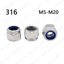 316 Stainless Steel Prevailing Torque Type Hexagon Nuts With Nonmetallic Insert
