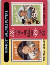 2024 Topps Heritage 1959 MVPs (Nellie Fox / Ernie Banks) MVP #191