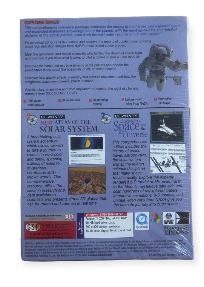 DK Explore Space Learning Powerpack Old Version/ Windows 95/98/2000/ME/XP - Image 2 of 2
