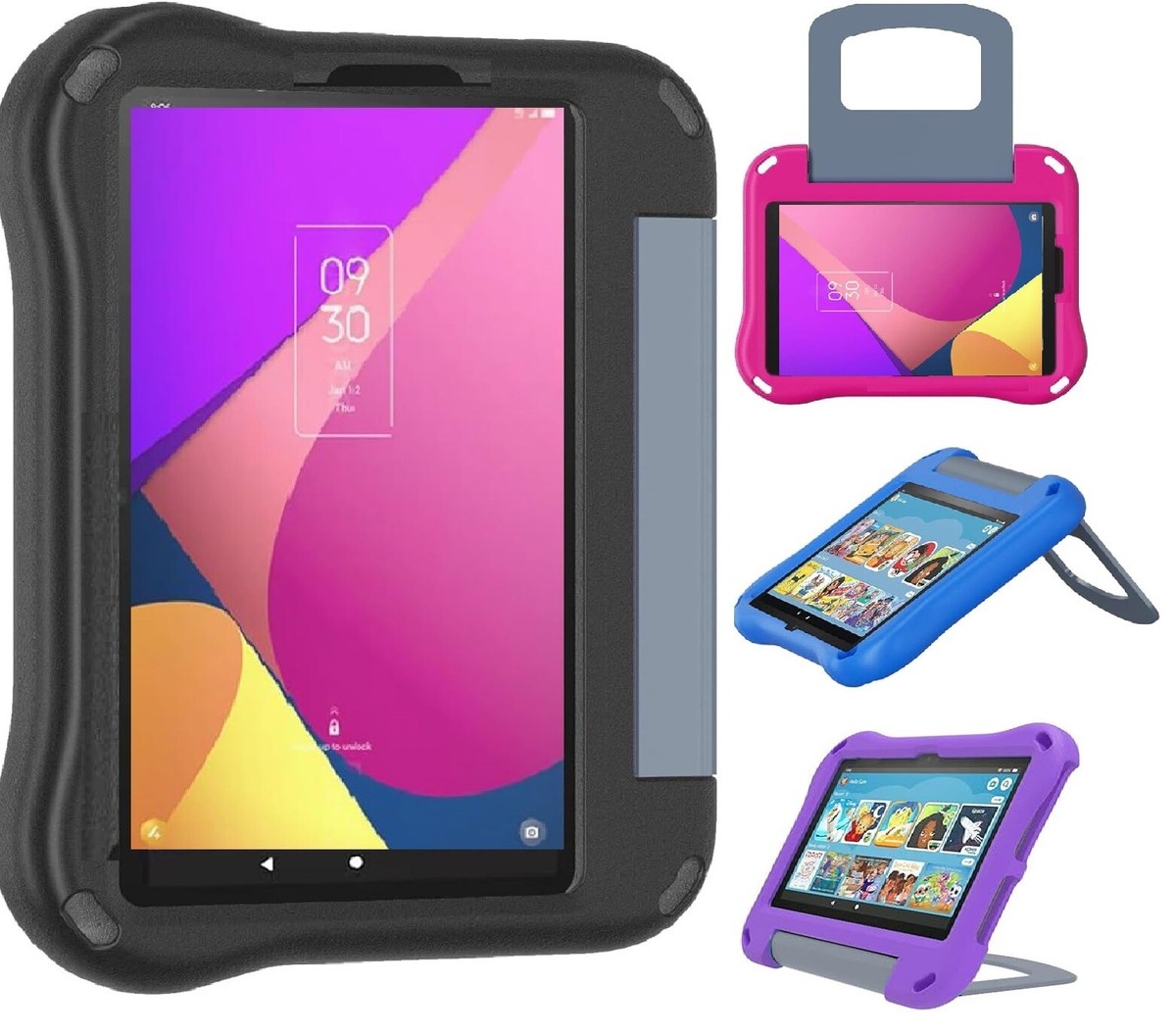 Per TCL Tab 8 LE 9137W Tablet Custodia Per Bambini Sicuro EVA Maniglia - Foto 11