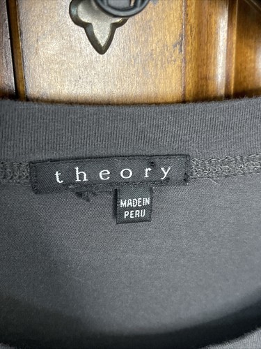 Theory Womens Top Large Gray Soft Stretchy Everyday Business Casual Office - Picture 11 of 13