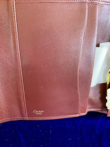 Vintage Wallet Cartier Rare Card Holder NOS Leather Pouch Wallet Case Holder Box - Picture 4 of 20