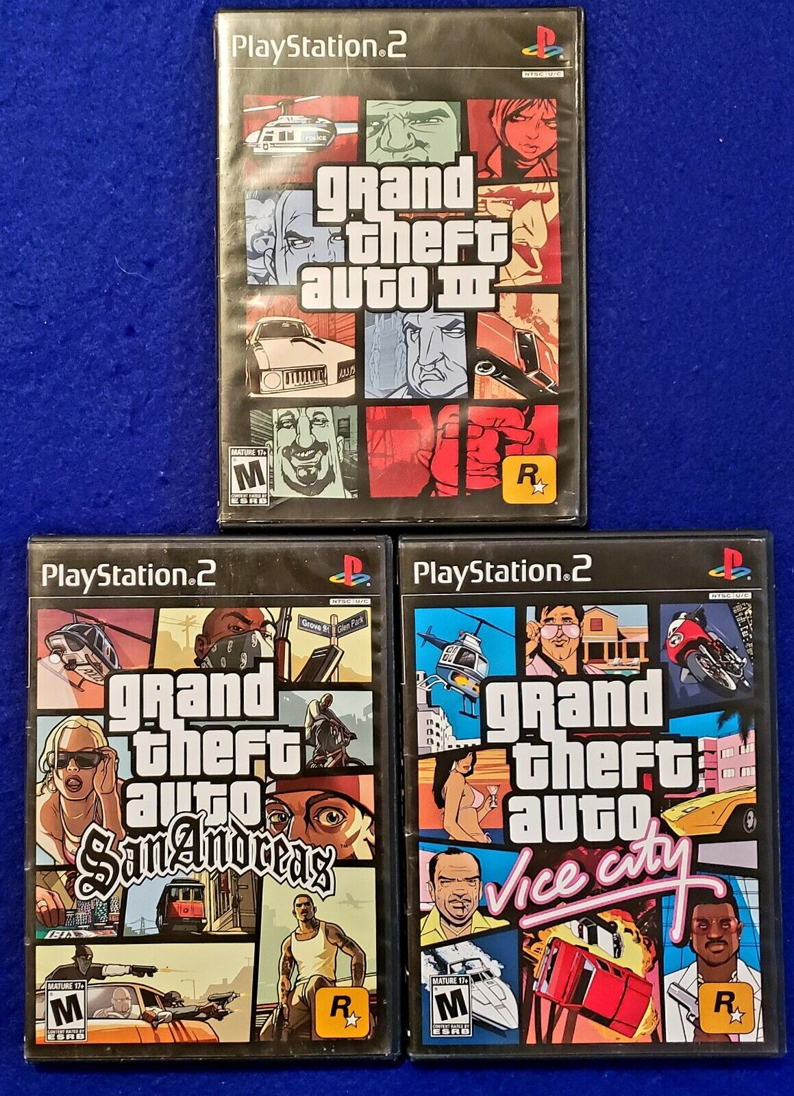 For those interested: PS2 Classic versions of GTA III, Vice City, San  Andreas (only in the Triology bundle, the stand alone is the mobile port),  and Liberty City Stories are still available