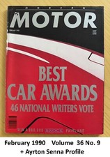 Modern Motor Magazine Feb 1990 Best Car Awards New Nissan Z Ayrton Senna Profile