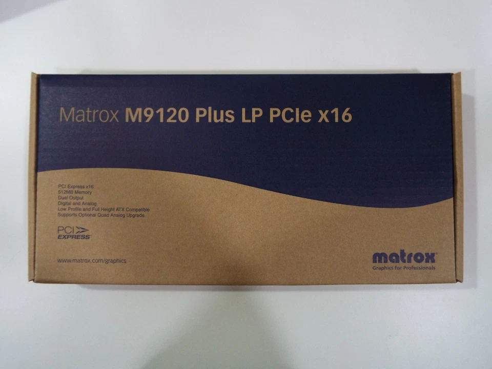 Matrox M9120 Plus LP PCIe X16 M9120/512PEX16/LP Low Pro GPU DVI M9120-E512LPUF - Image 2 of 4
