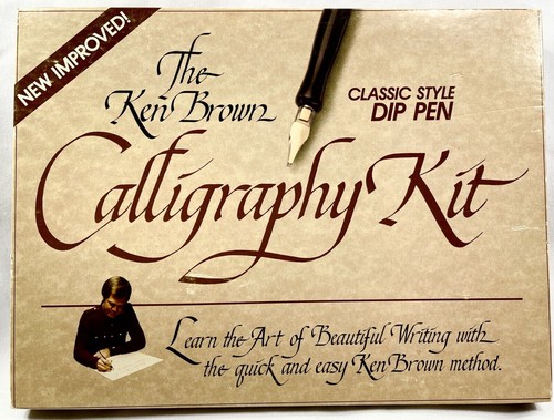Kit de caligrafía Ken Brown Dip Pen 3078 estilo clásico años 90 parcial como está 11198