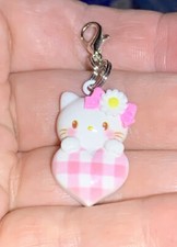 Hello Kitty Charm Zipper Pull  Keychain Add On Clip 