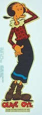 Original Vintage 1976 Olive Oyl Popeye Cartoon TV Iron On Transfer