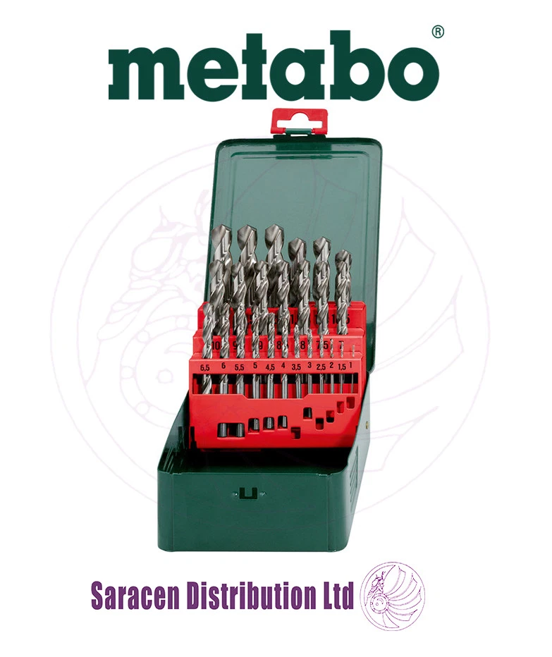 METABO HSS-G 25 PIECE DRILL BIT SET IN METAL CASE, 1 TO 13MM - 627154000