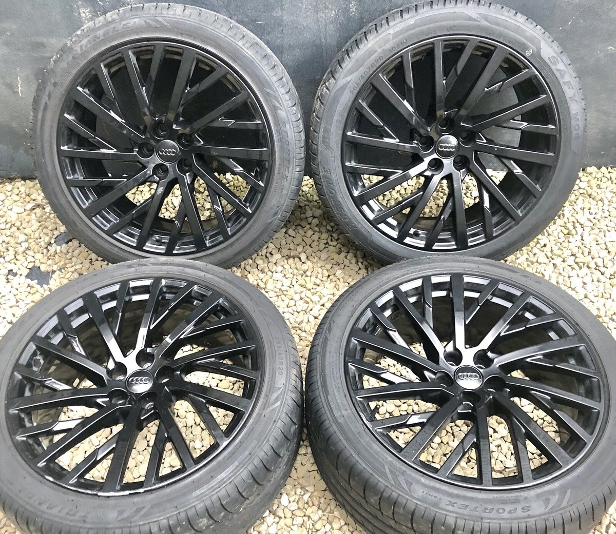 4x20” AUDI A8 S8 4N D5 MK4 GENUINE BLACK MULTI SPOKE ALLOY WHEELS
