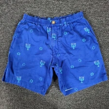 Chubbies Shorts Mens Medium Blue Funukahs Hanukkah Menorah Weekend Casual