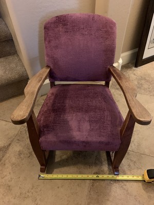 crushed velvet kids chair
