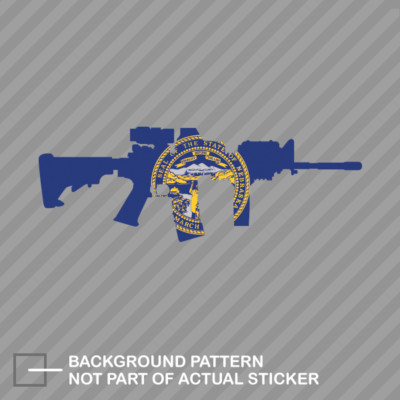 Nebraska State Shape AR15 Sticker Decal Vinyl AR-15 M16 M-16 NE