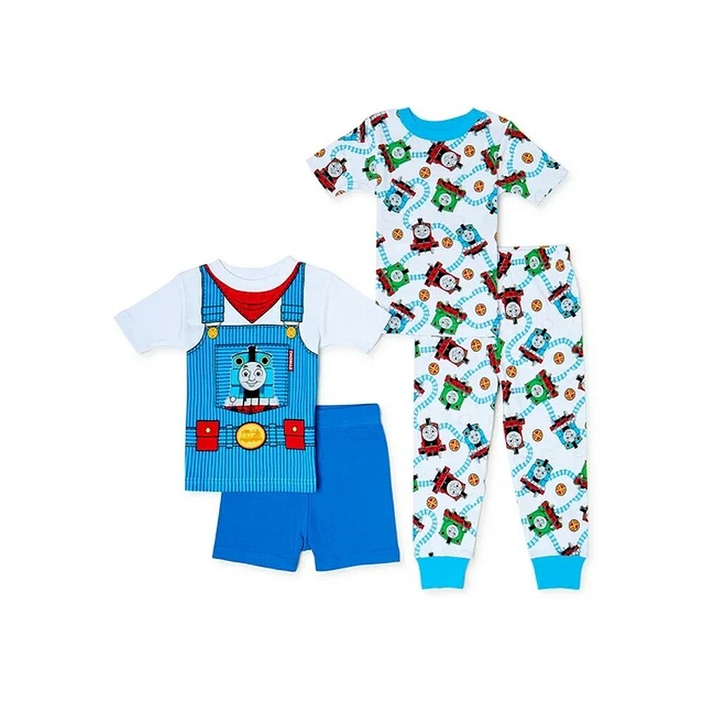 Thomas The Train Toddler Boy's 4-Piece Pajama Shorts, Pants Set