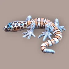 NORTHERN ROSE Western Banded Gecko Miniature Figurine New FREE SHIPPING R173