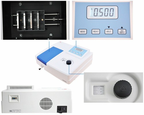 721G Visible Spectrophotometer Lab Equipment Spectrometer 340nm~1000nm 5nm 220V - Picture 8 of 9
