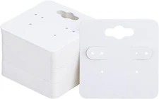 100Pcs 2" White Earring Display Holder Cards for Selling Retail Boutique
