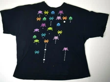 Vintage T-Shirt Space Invaders Size XL/2XL 90s Black retro 70s Cobain Special