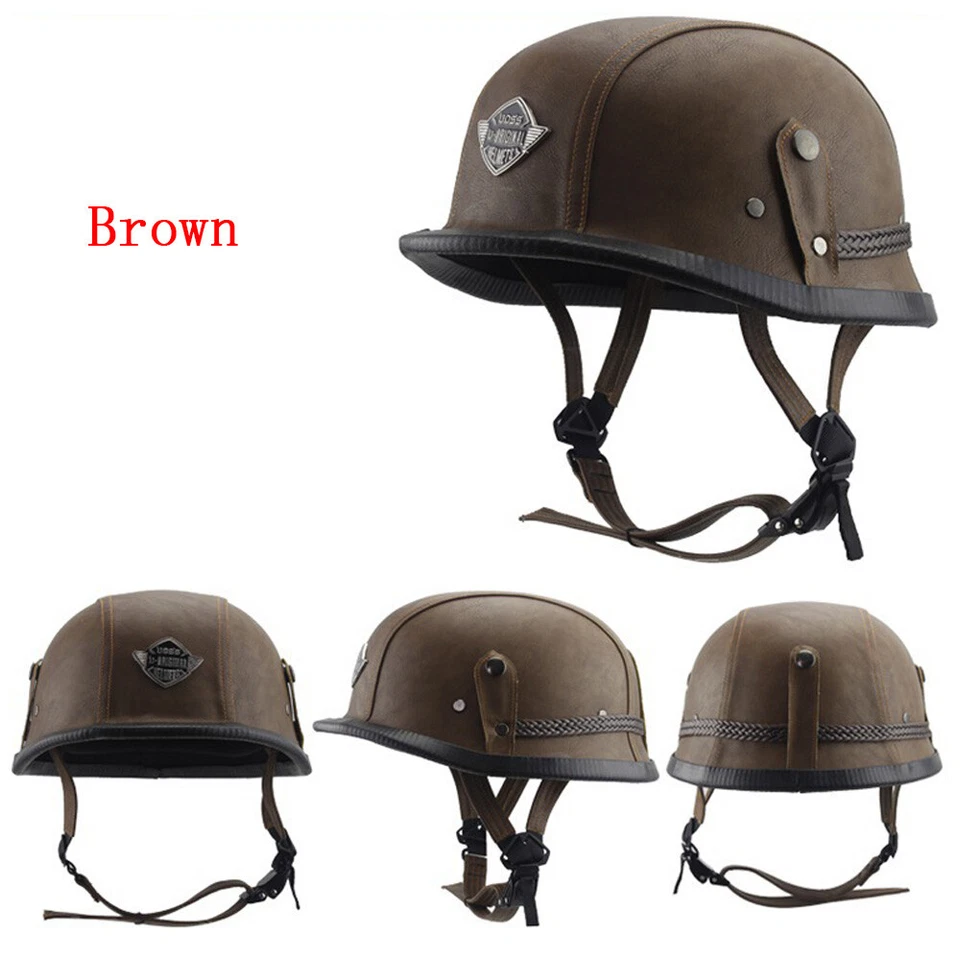 DOT мотоцикла половина шлема немецкий стиль череп крышка скутер измельчитель мотоциклиста шлем - Изображение 2 из 4