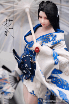 1/6 Scale Female Japanese style short kimono/yukata woven flip