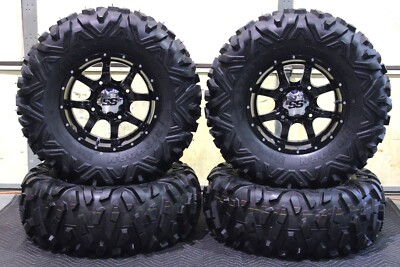 CAN AM DEFENDER HD8 30'' BIGHORN RADIAL ATV TIRE & 14'' COBRA BLK WHEEL KIT CAN1CA