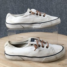 Sperry Top Sider Shoes Womens 7 M Pier View Casual Sneakers Sts95128 Off White