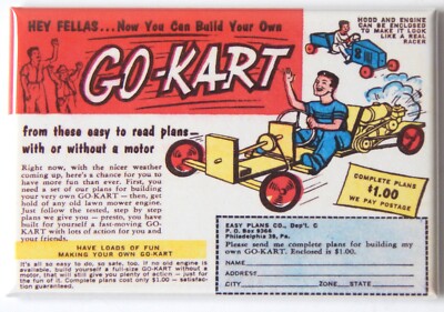 Go Kart FRIDGE MAGNET comic book advertisement