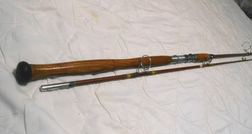 VINTAGE GARCIA "KINGFISHER" 2 Piece 8 FOOT SPINNING ROD