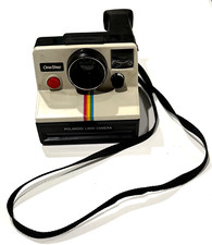TESTED, WORKS Vtg Original Polaroid Land Camera ONE STEP Sx-70 Rainbow Strip